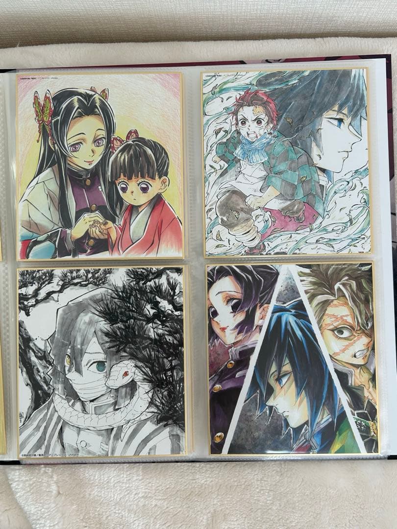 鬼滅の刃 全集中展　複製色紙収集帳　冨岡義勇　鬼舞辻無惨 色紙 17枚付き