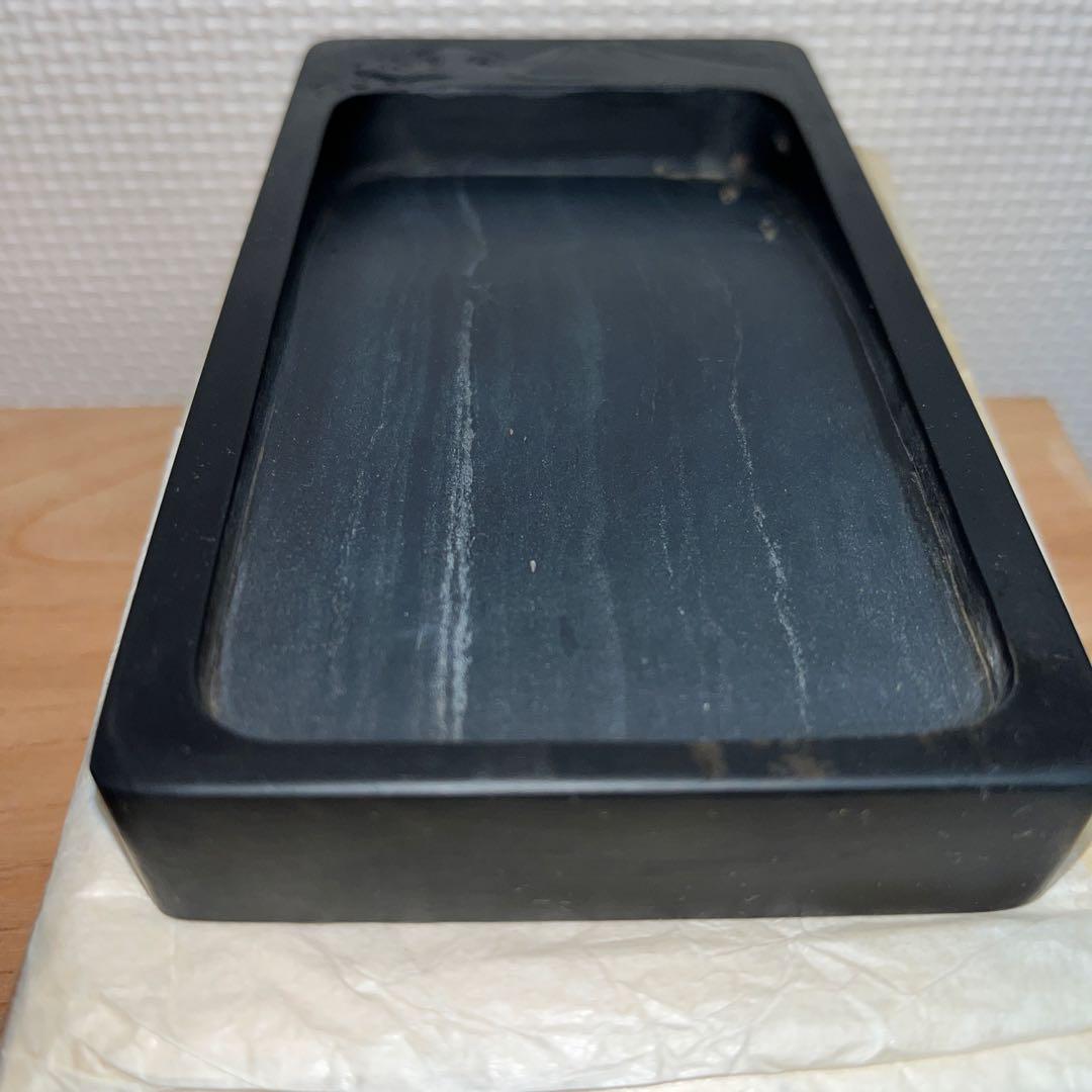 ⭕️雨端硯　祥雲に富士彫刻　11世　雨宮静軒　甲斐銘石　姿美しい　女性好み作品