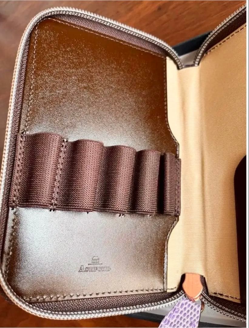 ネオフィナード ローズゴールド ラベンダー 5本差しペンケース