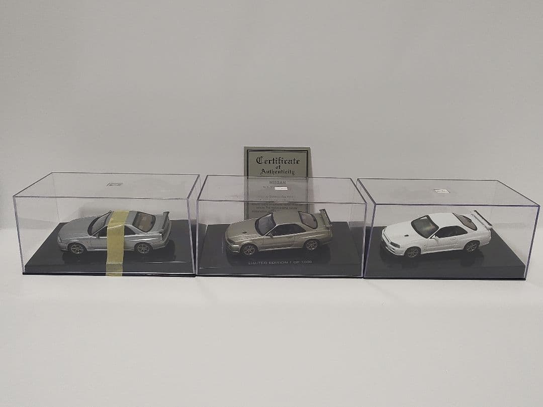オートアート 1/43 スカイライン R34 GT-R ミニカー 3台セット