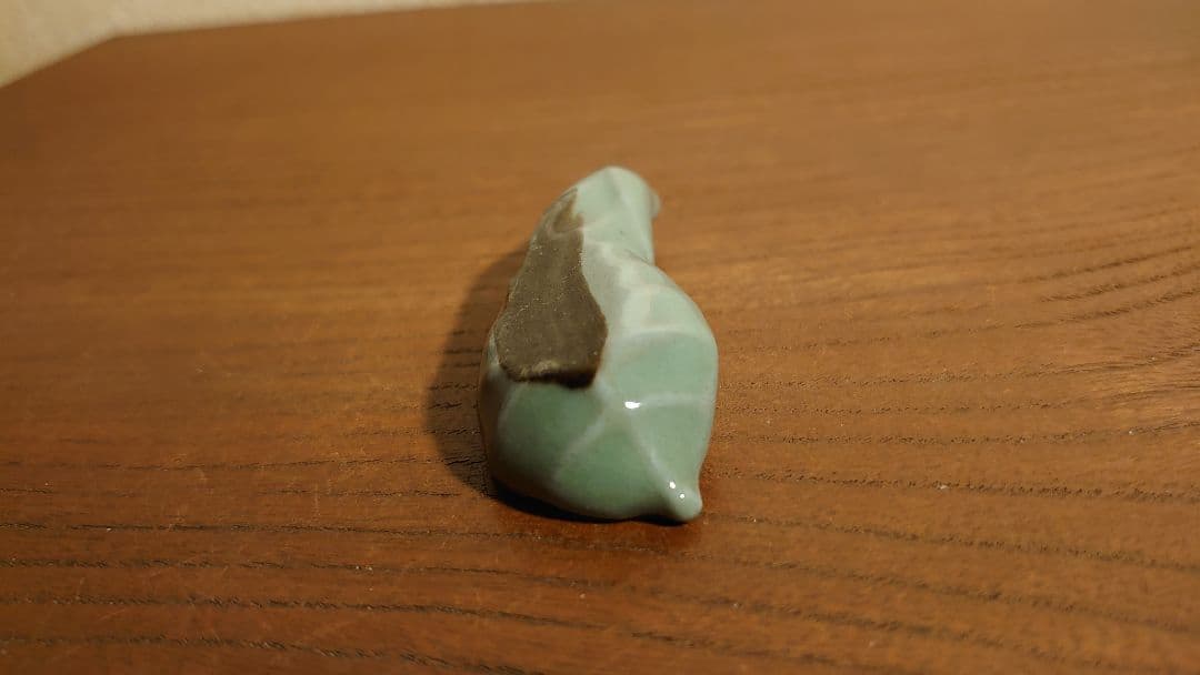 李朝　高麗　青磁　筆置　アンティーク青磁　蔵出し　１客