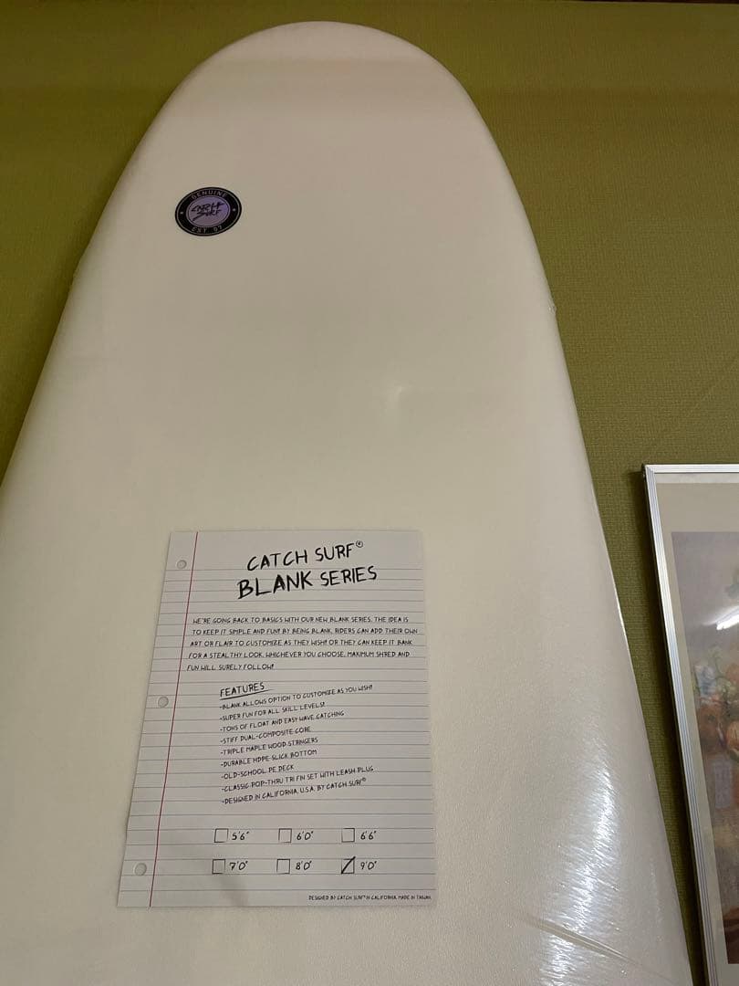 激安！新品、限定オールホワイト白　キャッチサーフ　9ｆ　BLANK ODYSEA