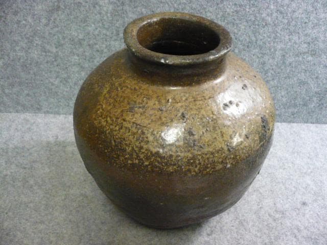 常滑焼 ごまだれ 茶壷 [B31497]