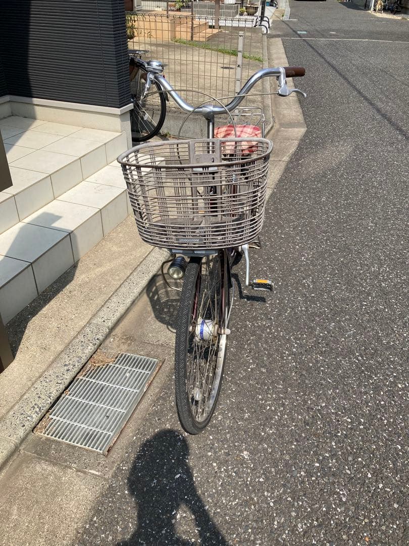 【26インチ】ブリヂストン自転車(レッドブラウン)