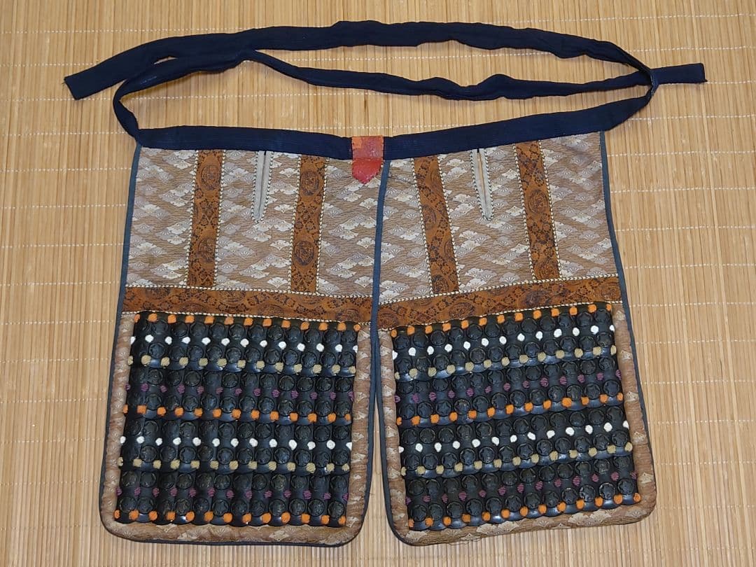 ★☆等身大海老胴沢瀉威半懸二枚胴具足＆鎧通刀＆扇子付☆丸武産業製☆甲冑☆難有☆★