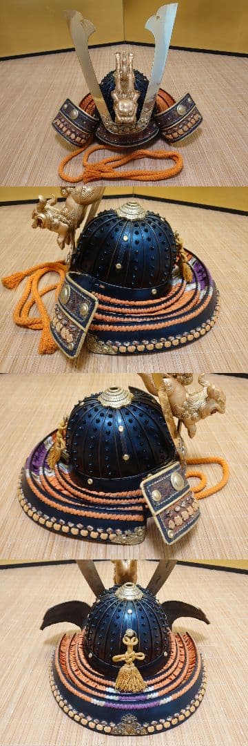 ★☆等身大海老胴沢瀉威半懸二枚胴具足＆鎧通刀＆扇子付☆丸武産業製☆甲冑☆難有☆★