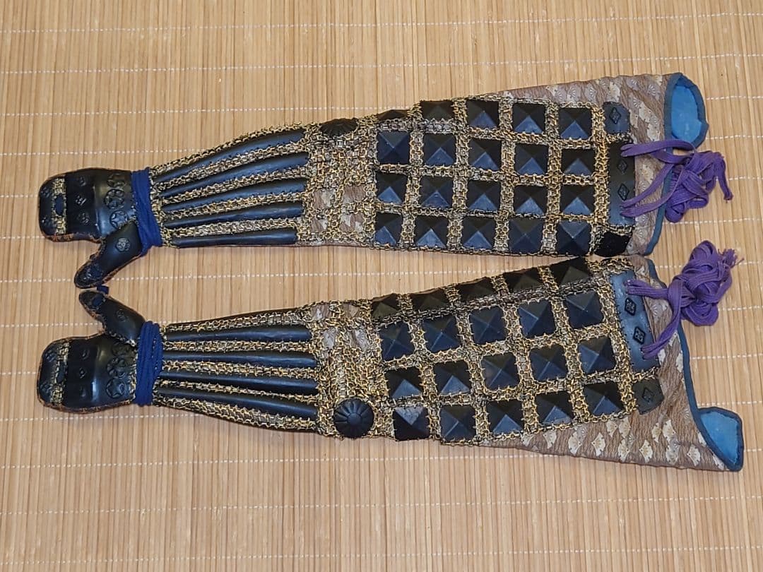 ★☆等身大海老胴沢瀉威半懸二枚胴具足＆鎧通刀＆扇子付☆丸武産業製☆甲冑☆難有☆★