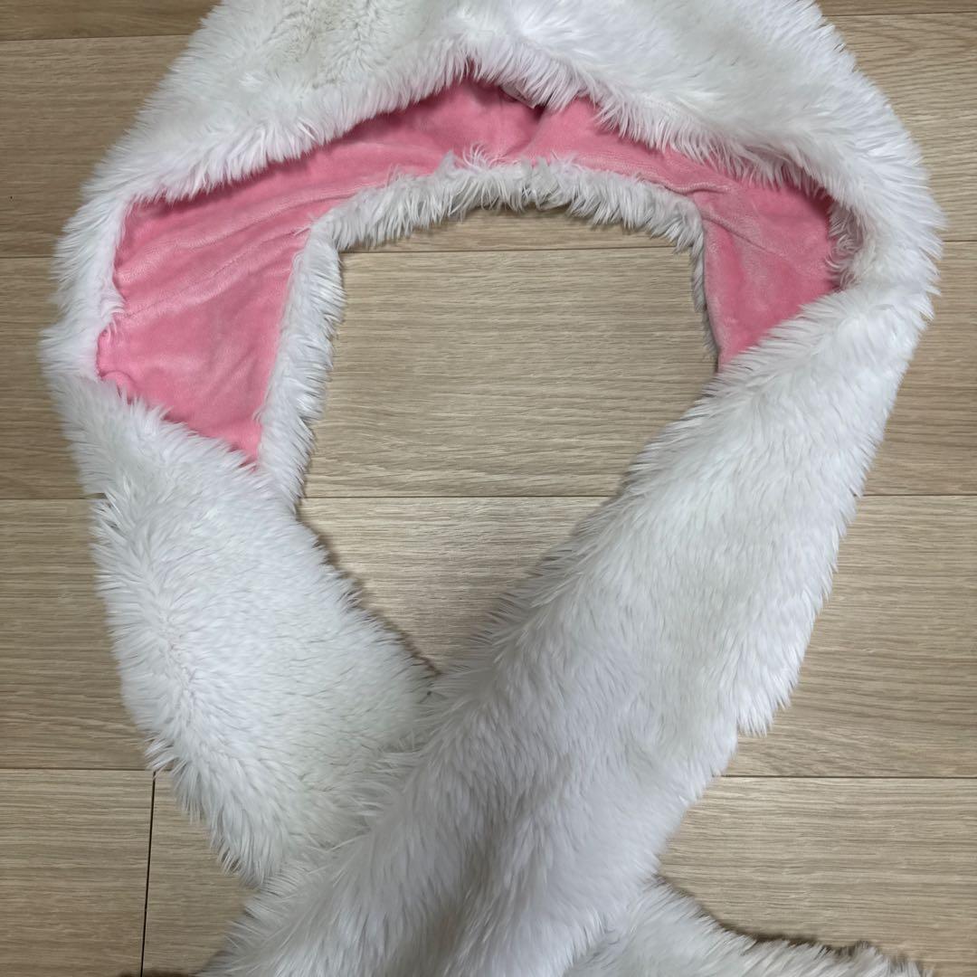 ディズニー　マフラーキャップ　ファンキャップ　マリーちゃん　被り物