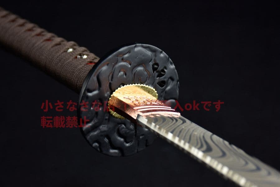 ダマスカス紋 武具　刀装具　日本刀　模造刀   居合刀