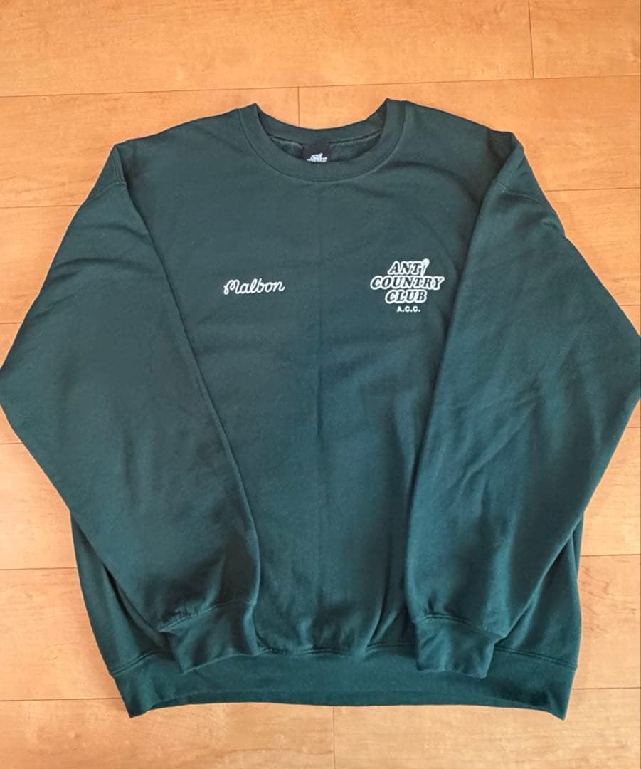 anti country club × malbon golf スウェット