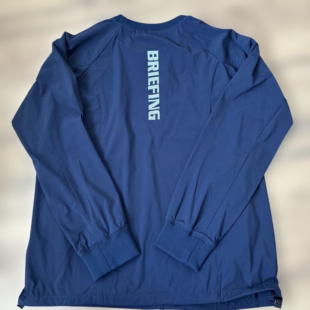 BRIEFING 2024 クルーネック ウインド／ネイビーM