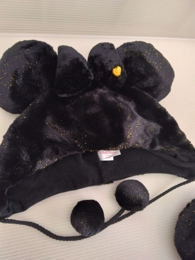 ディズニー　ファンキャップ　ミニー　黒　ラメ　セット