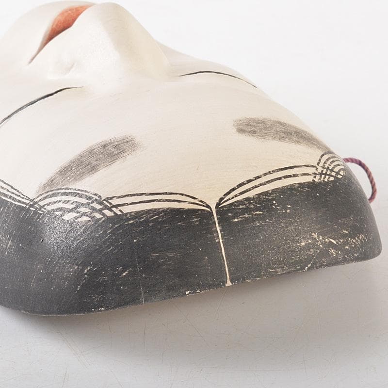 能面　能楽　雅楽　木彫　若女　お面　在銘　V　R6486