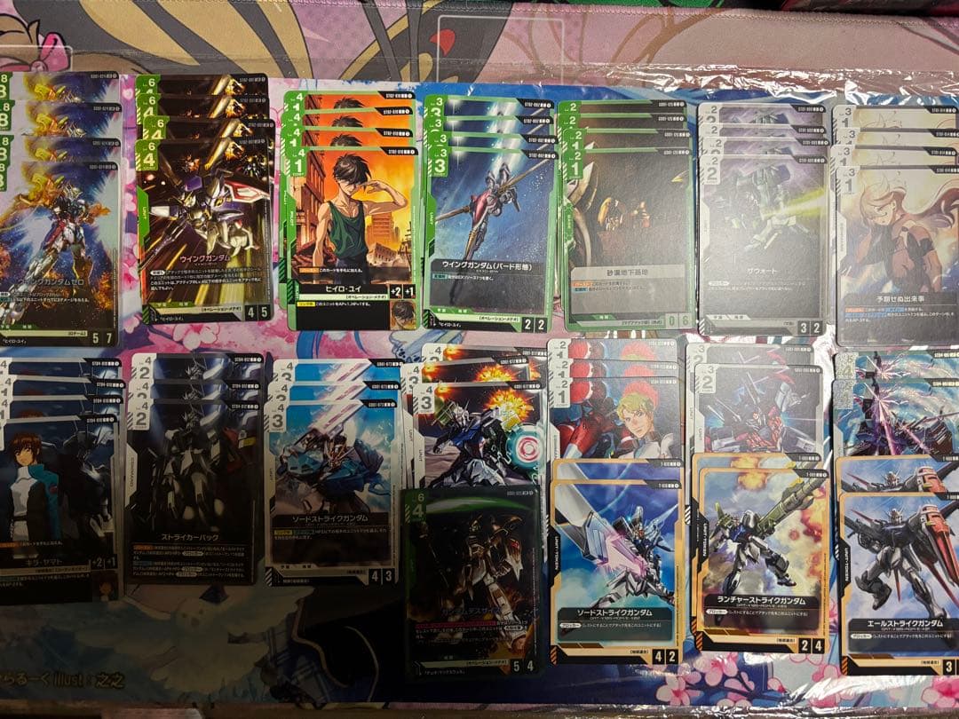 M*l様 ガンダムカードゲーム　ウイングガンダムゼロ　LR 4枚　緑白ウイングデ