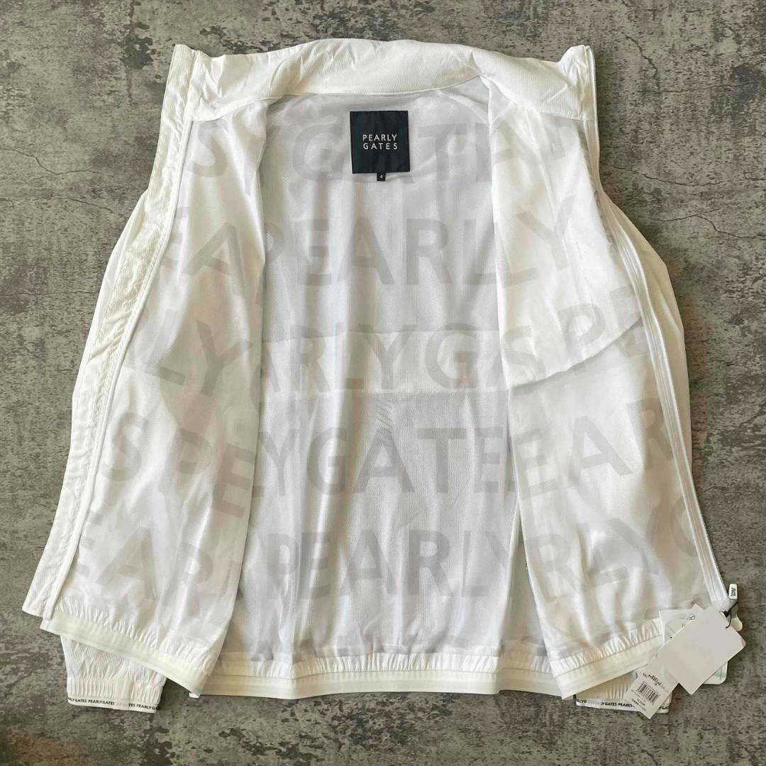 ★新品★パーリーゲイツ エアシャット ジャケット ダイヤドビー柄 白 サイズ5