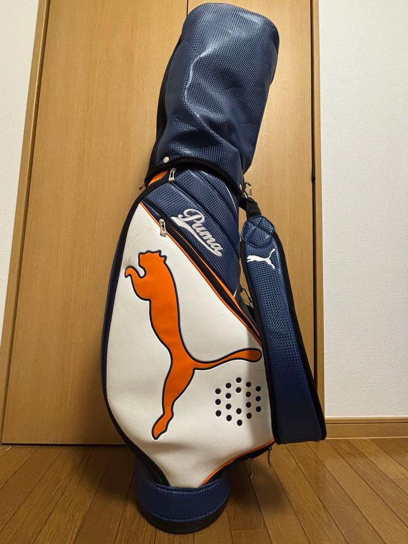 プーマ PUMA ゴルフバッグ キャディバッグ ネイビー ホワイト オレンジ