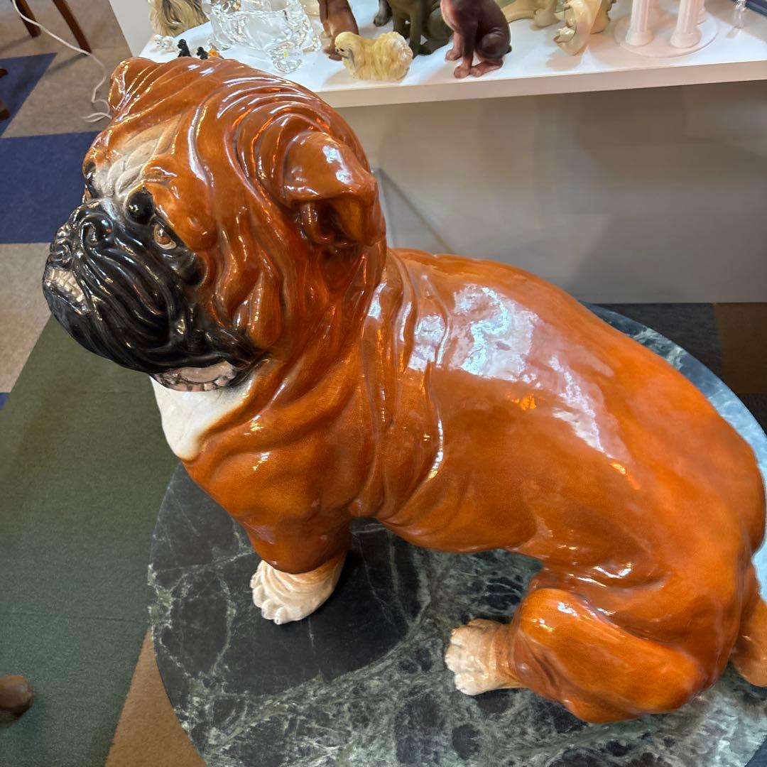 イタリア製ブルドックの置物