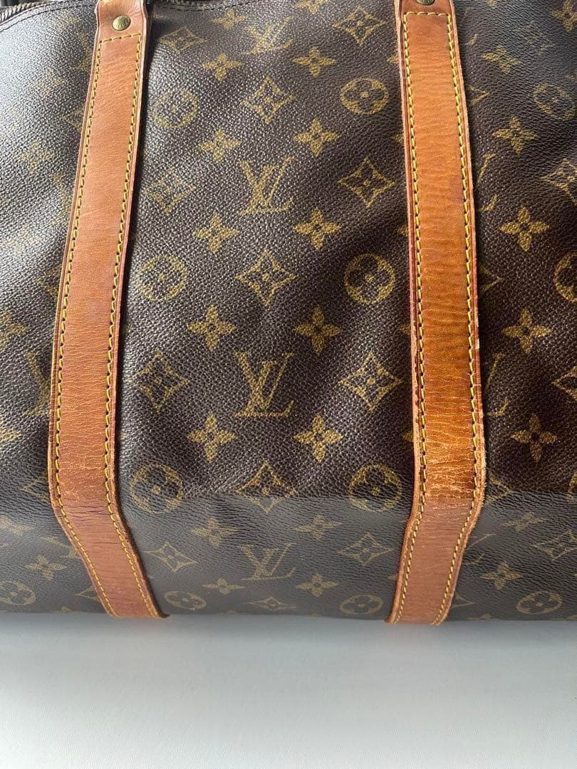 ルイヴィトン　旅行カバン　ボストンバック　キーポル　モノグラム　レトロ　総柄