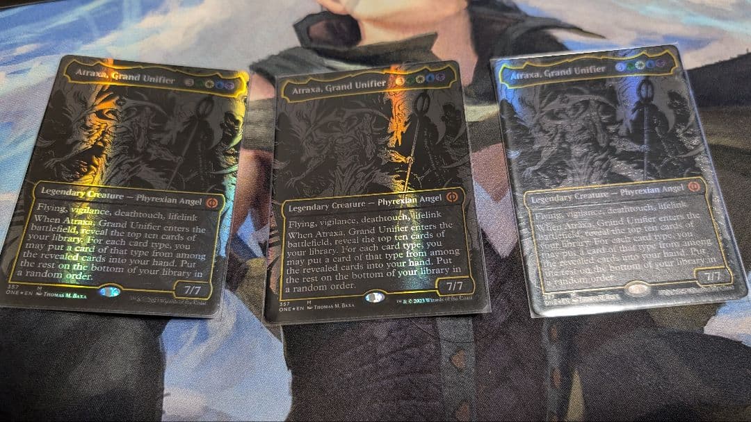 MTG 偉大なる統一者、アトラクサ オイルスリックfoil 3枚セット