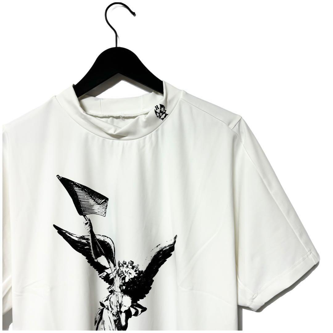 ラッセルノ ゴルフ ショートスリーブ エンジェル モックネック ホワイト 2XL