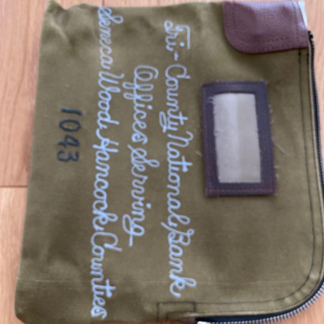 ビンテージ　マネーバッグ　バンクバッグ　鍵つき