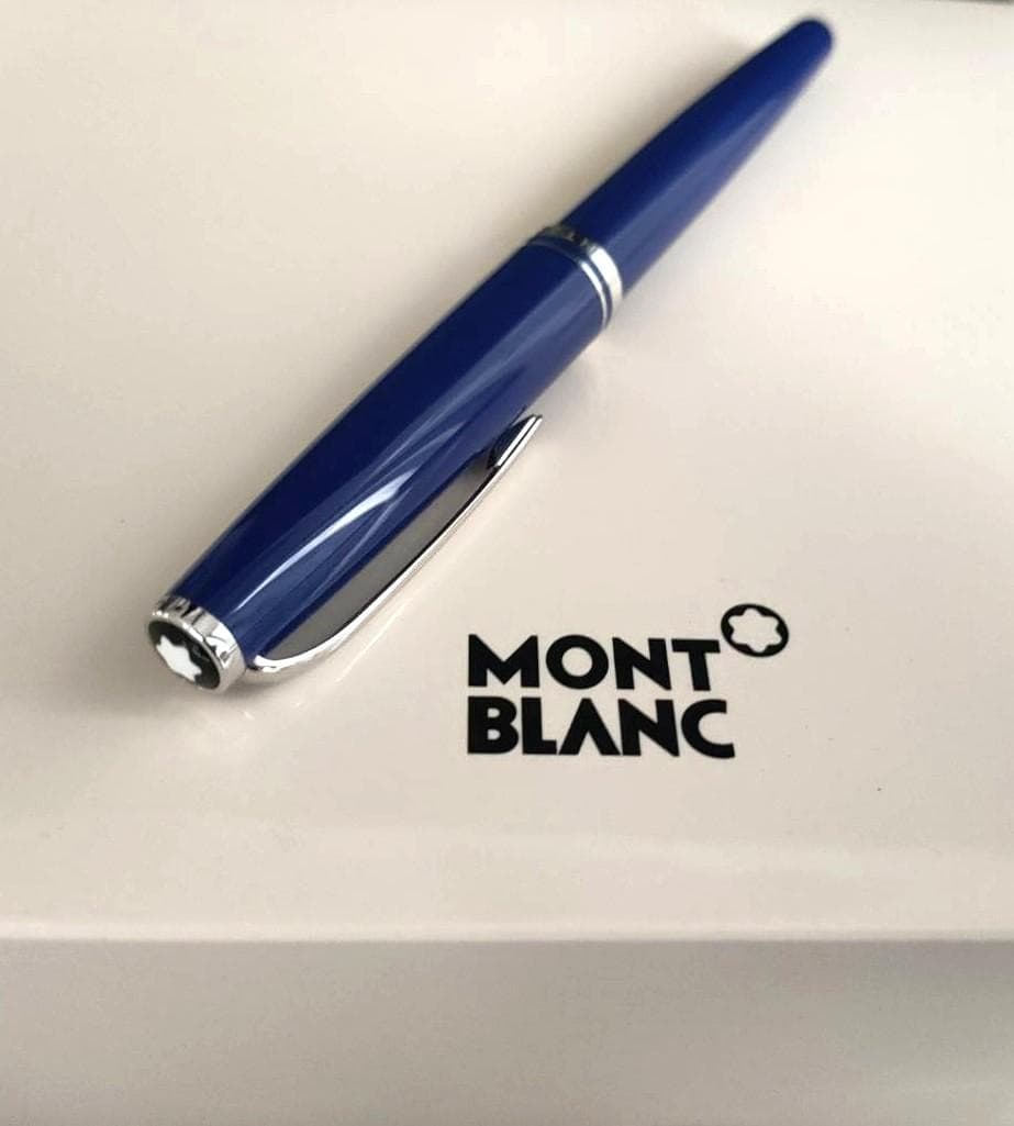 モンブラン クルーズコレクション プラチナコート ブルー ボールペン 箱付