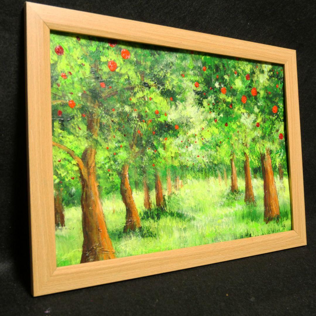 油絵 絵画 【リンゴ農園】