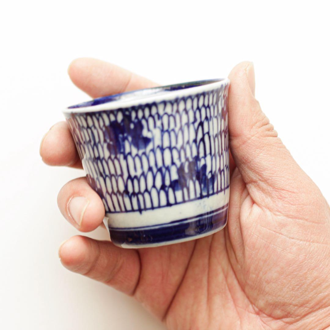 蕎麦猪口　微塵唐草　5客セット