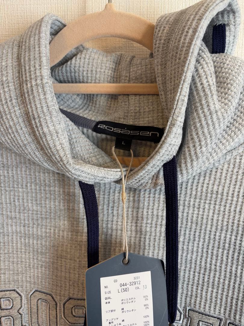 【新品】ROSASEN ロサーセン グレー パーカー L メンズ ゴルフウェア