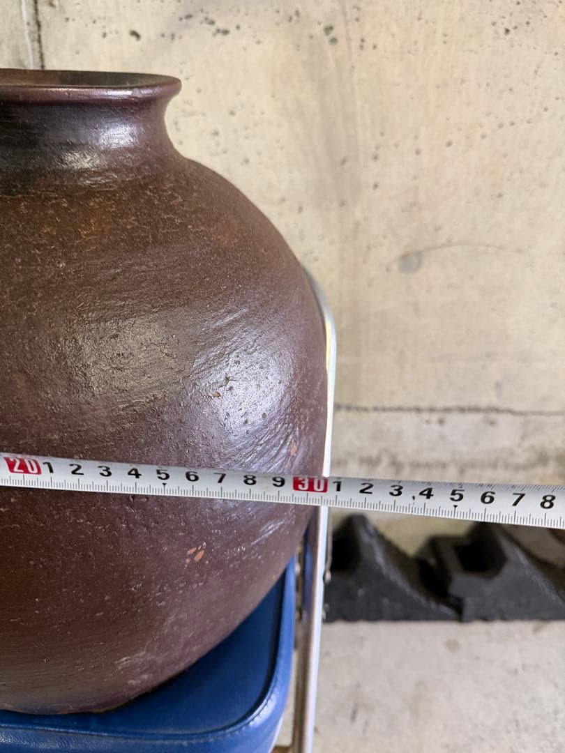 丹波焼　中型丸型壺　片口壺　アンティーク　最終価格