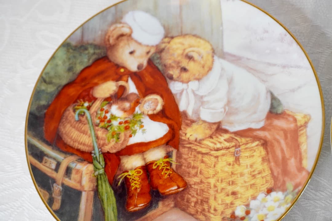 Franklin Mint テディベア 絵皿 3枚セット コレクションプレート