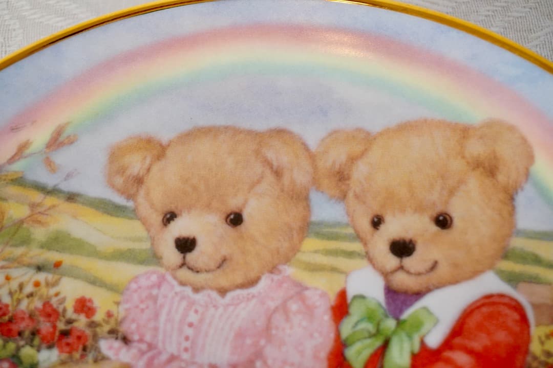 Franklin Mint テディベア 絵皿 3枚セット コレクションプレート