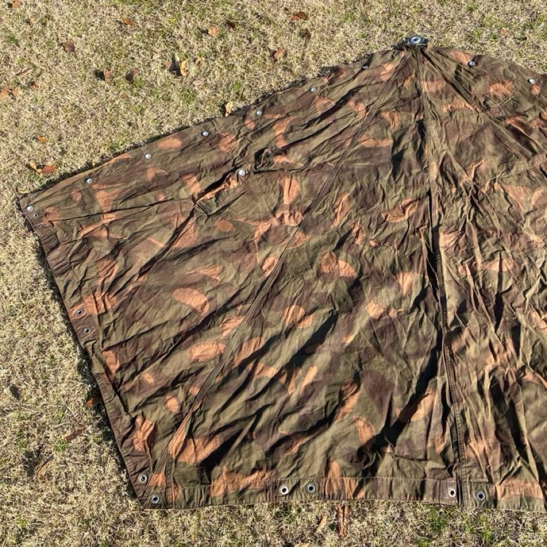 ハンガリー軍幕③　ポンチョ　２枚　ポール・ペグセット　 ワンポールテント