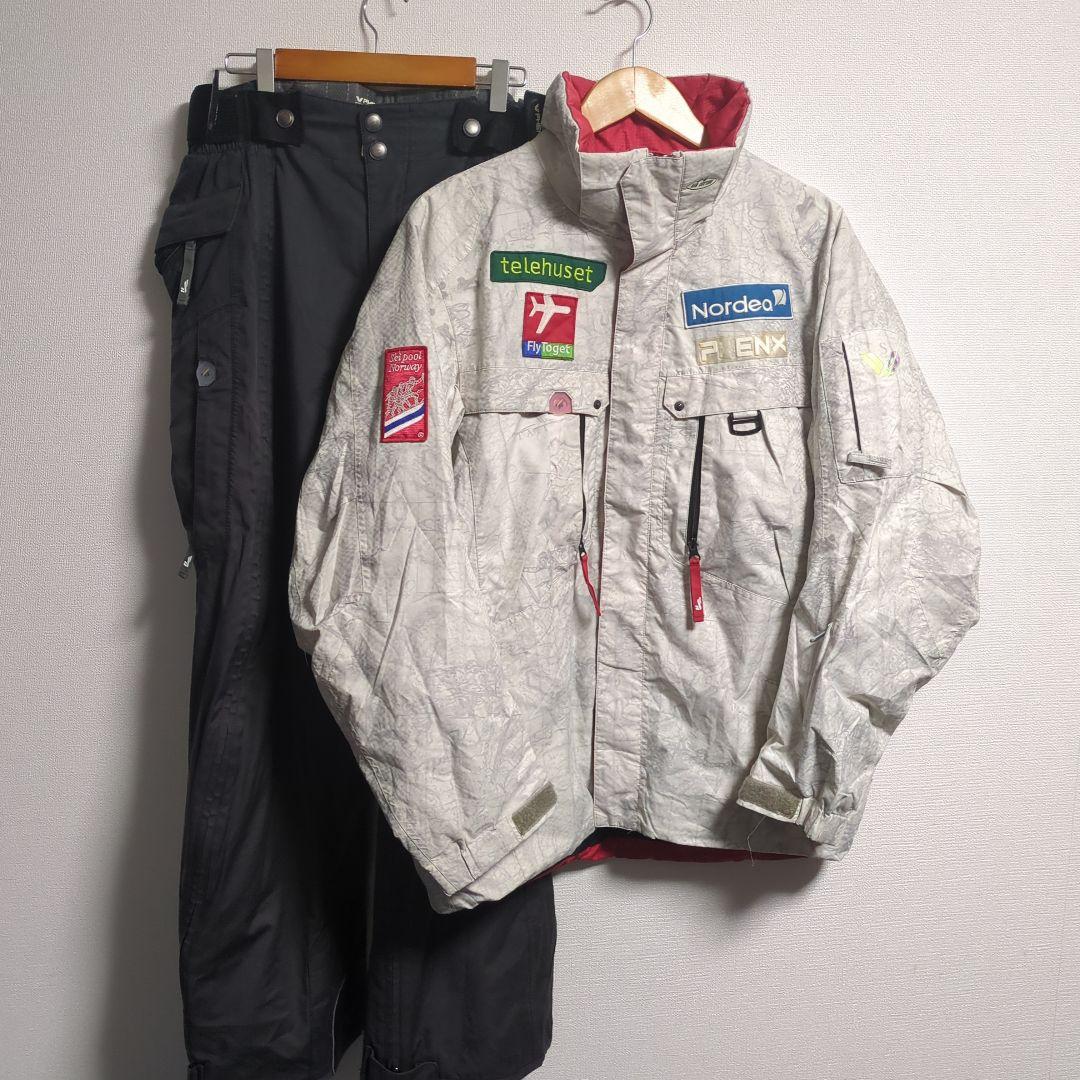 Phenix　スキーウェア　上下セット FIS公認　ワッペン　企業　総柄　Ｌ