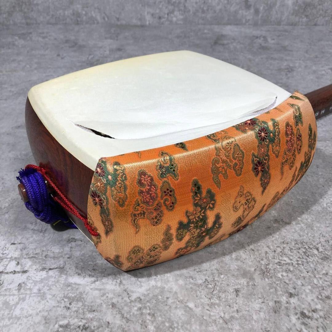 希少 三味線 犬皮 中棹 地唄 和楽器 地唄 三味線 常磐津 小唄 民謡