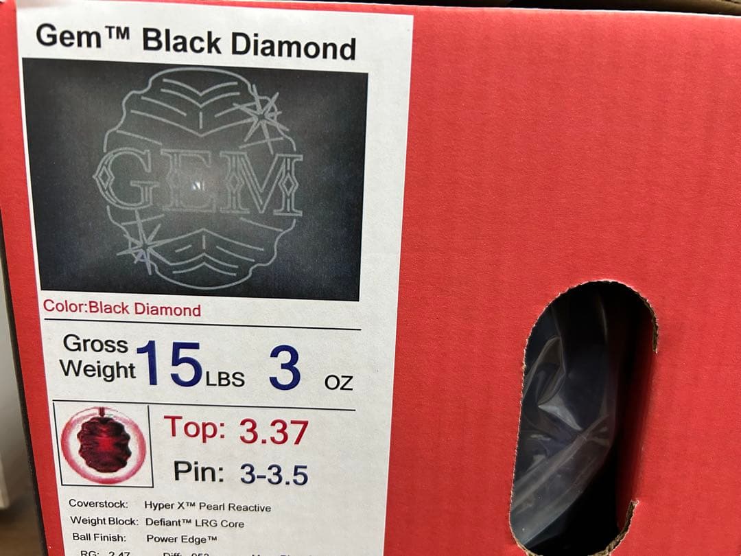 送料込み【新品】ジェム・ブラックダイヤモンド　ロトグリップ15ポンド3オンス21