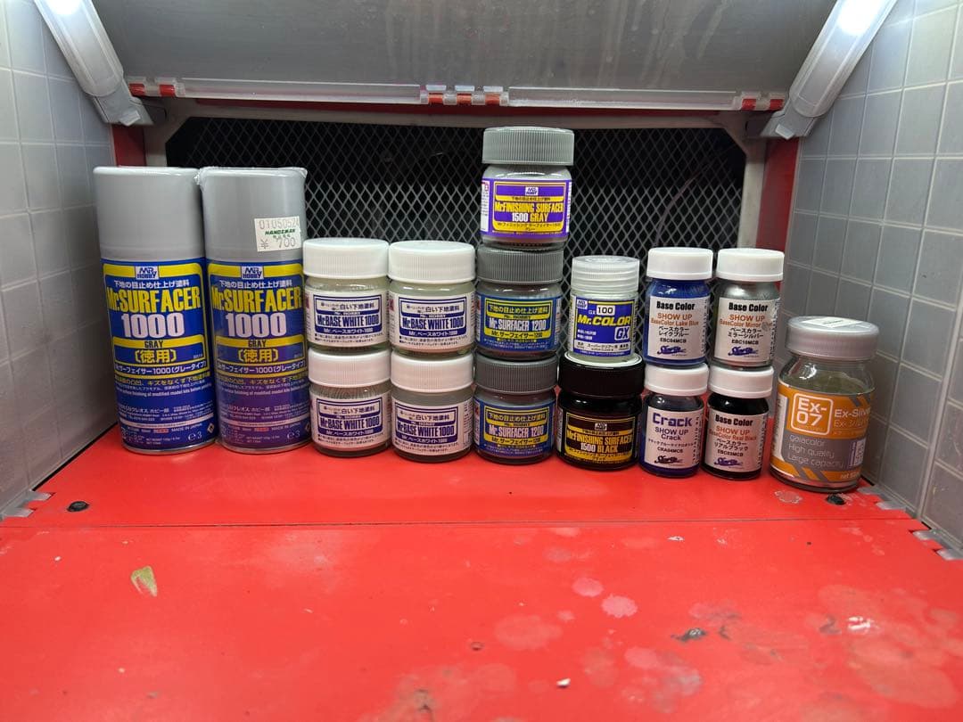 エアコンプレッサー エアブラシ　塗料ブース　お買い得セット