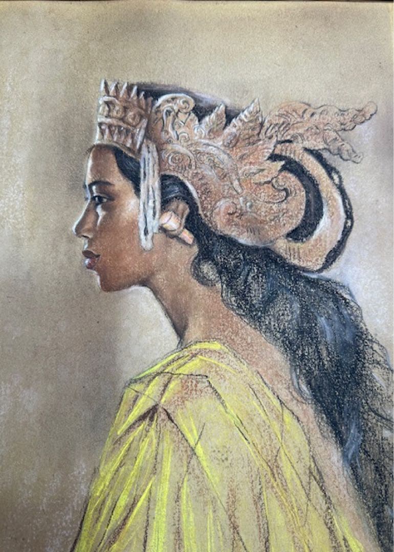 チョーク肖像画 1996年制作