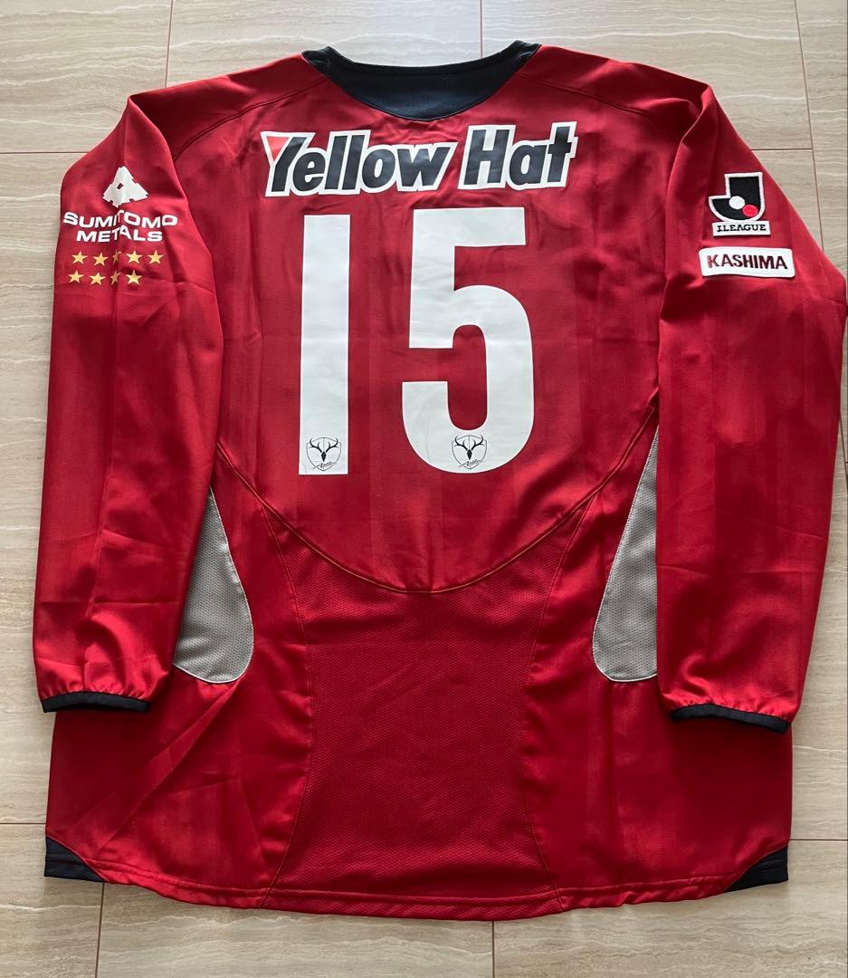 選手支給用　長袖ユニフォーム　鹿島アントラーズ　2006？　サイン入さ