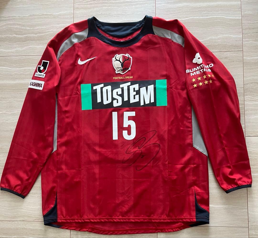 選手支給用　長袖ユニフォーム　鹿島アントラーズ　2006？　サイン入さ