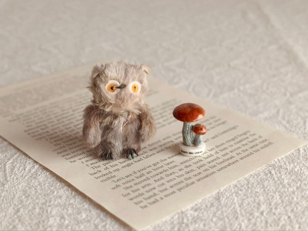 * vintage owl ❀ * もふもふ フクロウさん