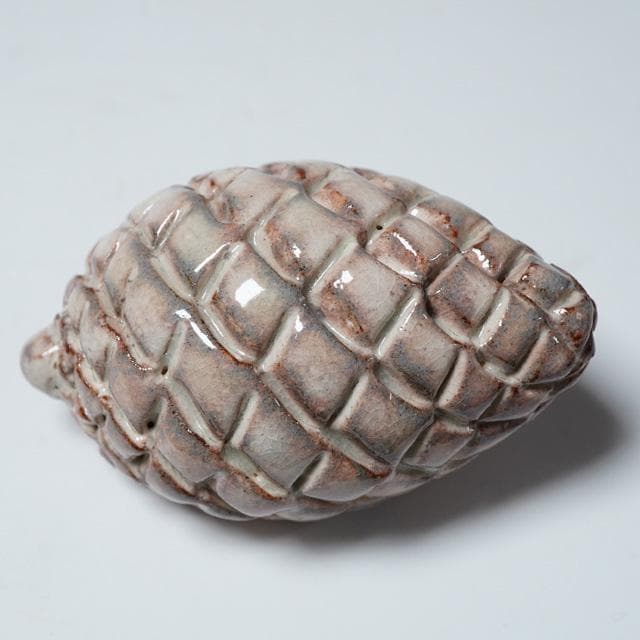 十三代 田原陶兵衛　萩松実香合　共箱　茶道具　萩焼　初釜　お正月