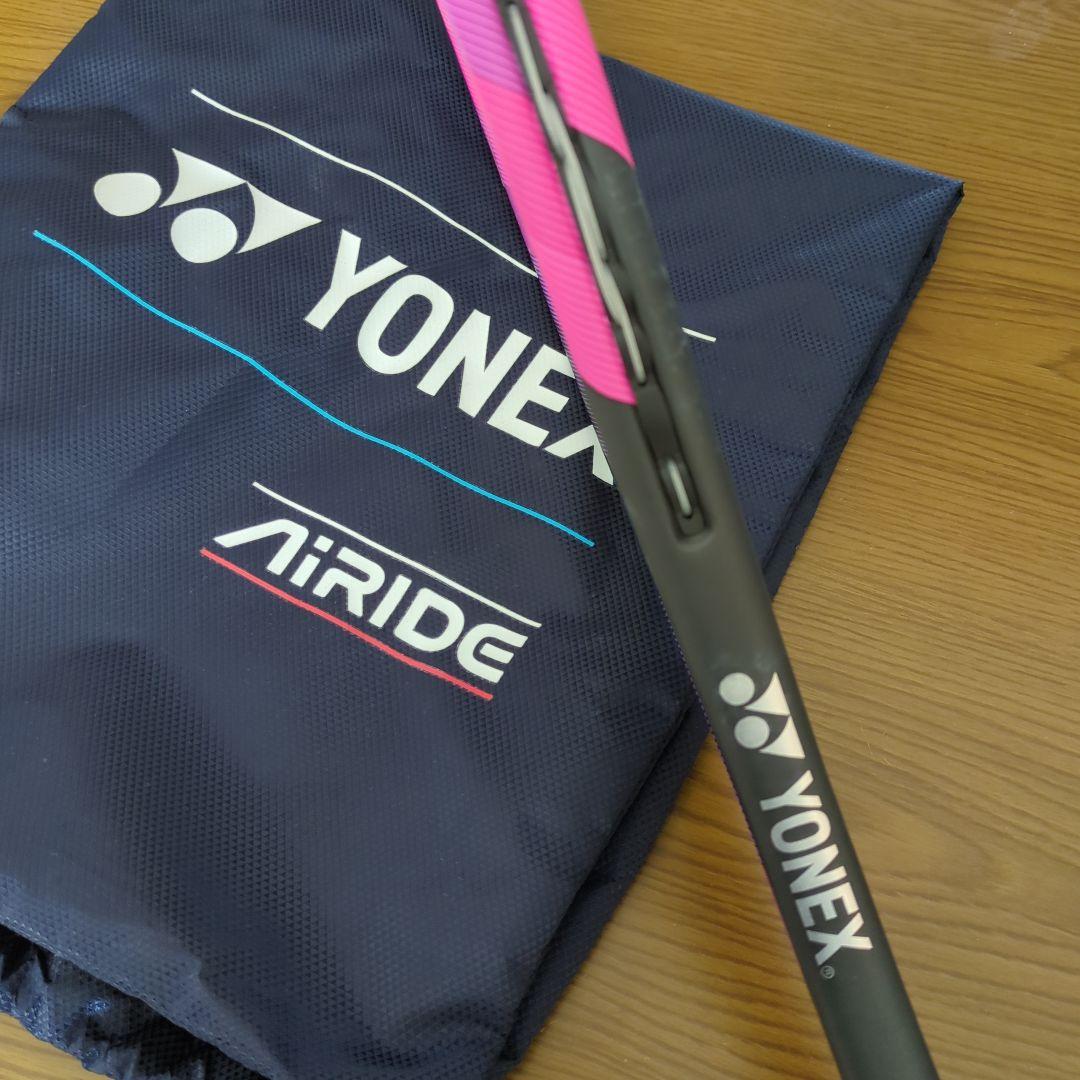 美品　YONEX AIRIDE テニスラケット ピンク ケース付き