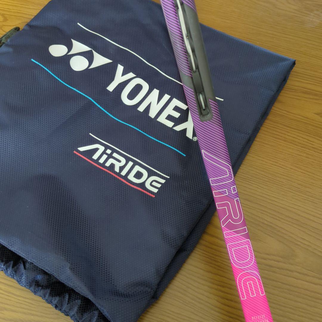 美品　YONEX AIRIDE テニスラケット ピンク ケース付き