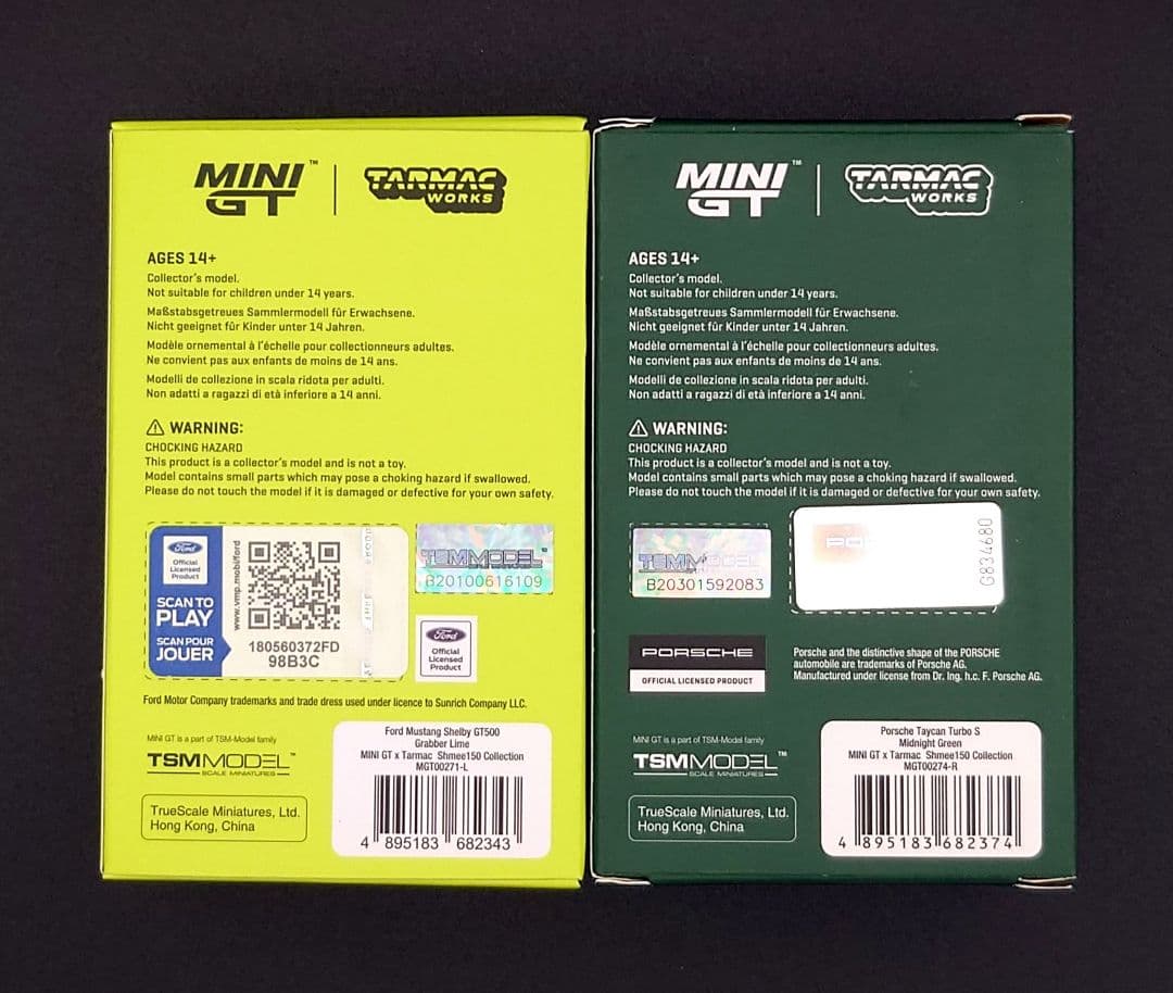 MINI GT Ford Mustang&Porsche Taycan2台セット