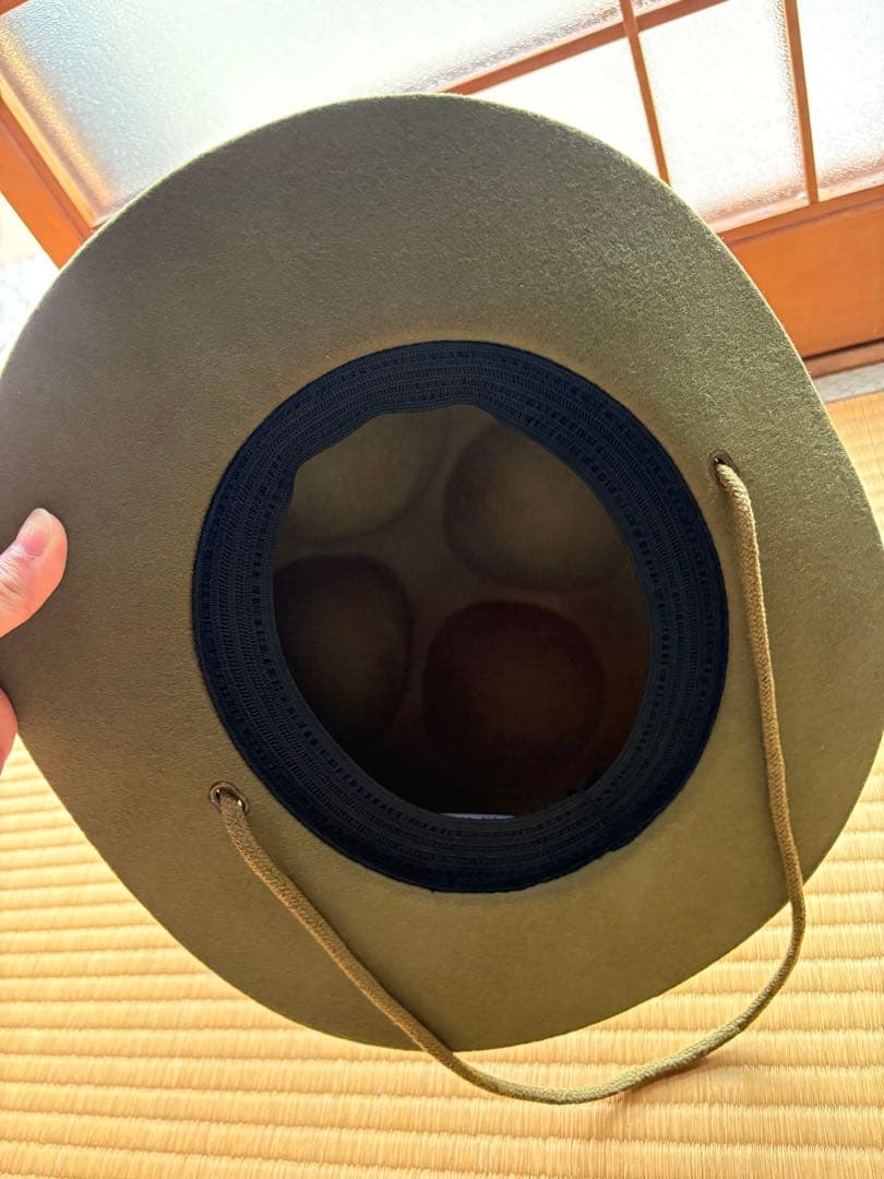 美品 | オリーブグリーン フェルトハット 秋冬 中折れ帽 ボーイスカウト