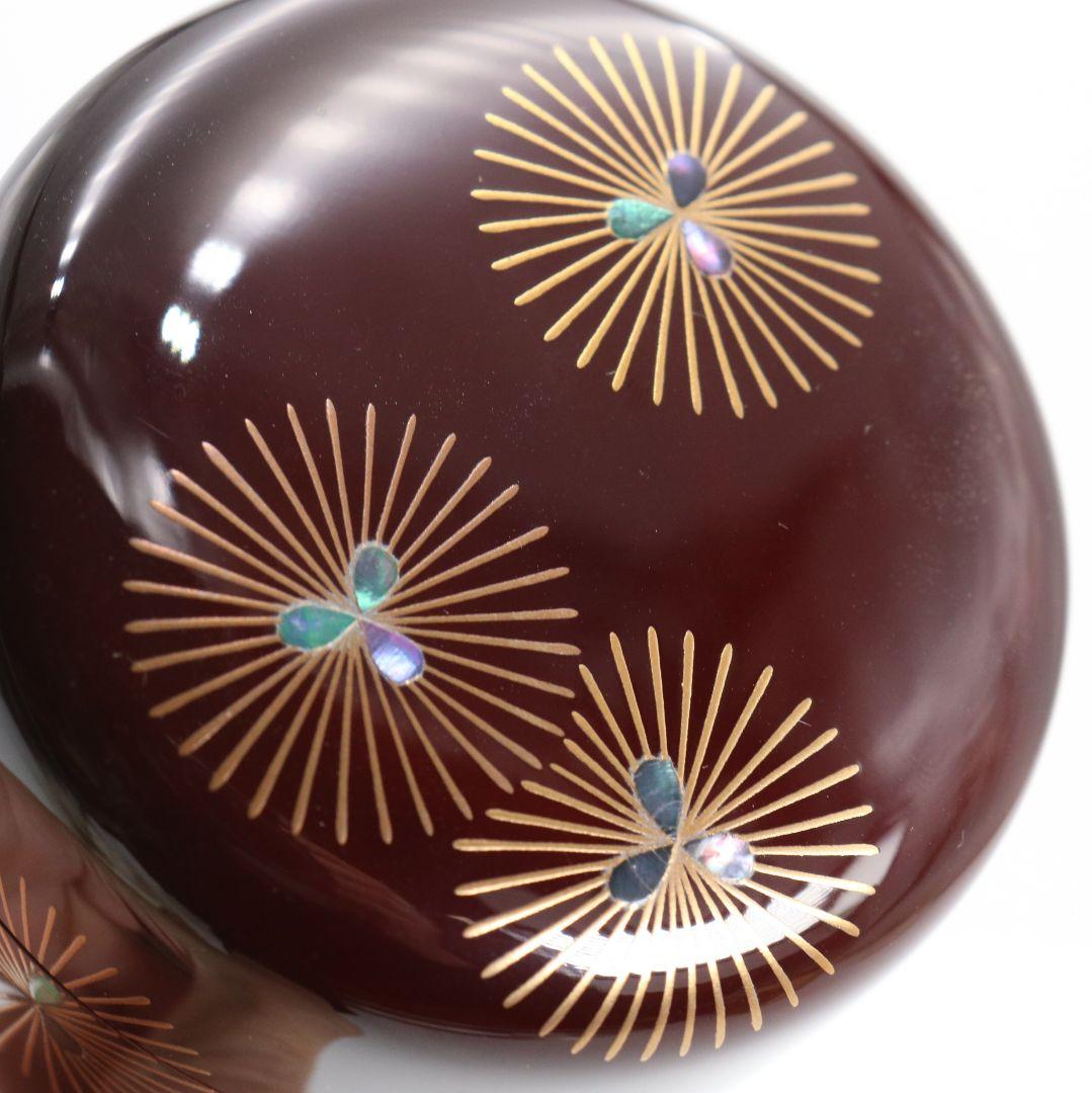 田中宗凌作 唐松 溜塗 中棗 茶道具 共箱　V931　N7