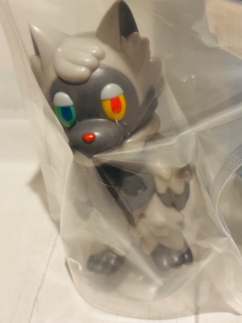 あらいきりこさん　おおかみくん　ゲームカラー&青空　ソフビ　木製スタンド付き