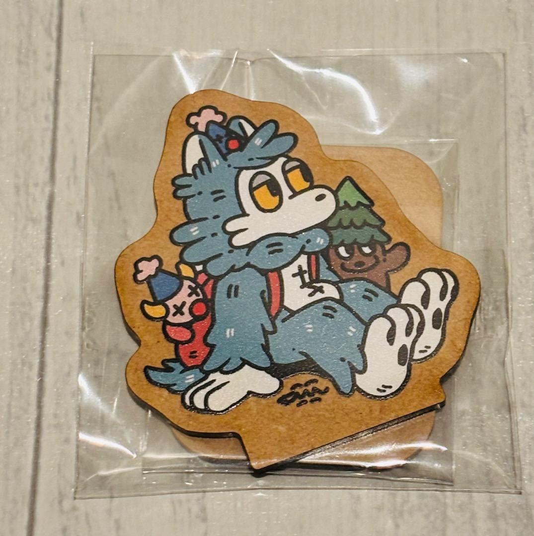 あらいきりこさん　おおかみくん　ゲームカラー&青空　ソフビ　木製スタンド付き