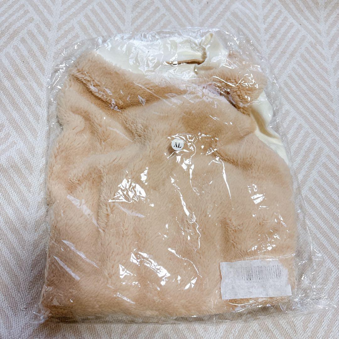 XL 犬の服 ホワイト もこもこ ふわふわ 暖か 冬 散歩 家用 オシャレ